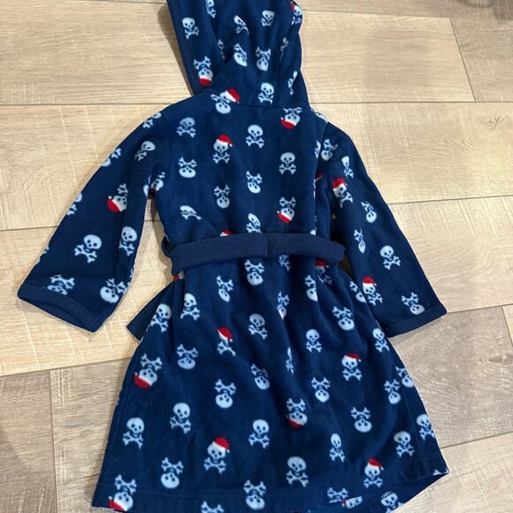 GAP BOYS SANTA SKULL BATH ROBE 2-3 YEARS - Picture 1 of 5
